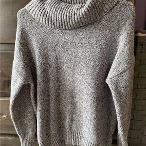 Old Navy Heather Gray Cowl Neck Sweater